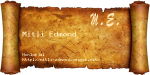 Mitli Edmond névjegykártya